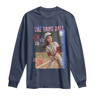 Hit The Dang Ball Funny Doll Baseball Graphic Long Sleeve Shirt Sassy Sports Fan Gift