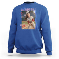 Hit The Dang Ball Funny Doll Baseball Graphic Sweatshirt Sassy Sports Fan Gift