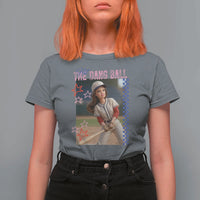 Hit The Dang Ball Funny Doll Baseball Graphic T Shirt For Women Sassy Sports Fan Gift