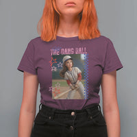 Hit The Dang Ball Funny Doll Baseball Graphic T Shirt For Women Sassy Sports Fan Gift