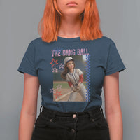Hit The Dang Ball Funny Doll Baseball Graphic T Shirt For Women Sassy Sports Fan Gift