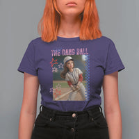 Hit The Dang Ball Funny Doll Baseball Graphic T Shirt For Women Sassy Sports Fan Gift