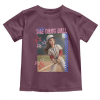 Hit The Dang Ball Funny Doll Baseball Graphic Toddler T Shirt Sassy Sports Fan Gift