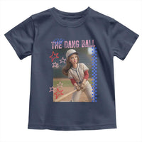 Hit The Dang Ball Funny Doll Baseball Graphic Toddler T Shirt Sassy Sports Fan Gift