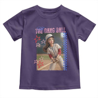 Hit The Dang Ball Funny Doll Baseball Graphic Toddler T Shirt Sassy Sports Fan Gift