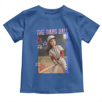 Hit The Dang Ball Funny Doll Baseball Graphic Toddler T Shirt Sassy Sports Fan Gift