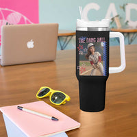 Hit The Dang Ball Funny Doll Baseball Graphic Tumbler With Handle Sassy Sports Fan Gift