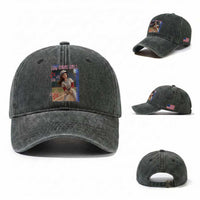 Hit The Dang Ball Funny Doll Baseball Graphic Washed Cotton Baseball Cap Sassy Sports Fan Gift