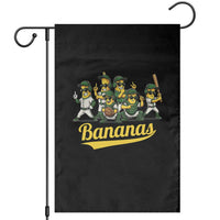 Cool Bananas Squad Playing Baseball Graphic Garden Flag for Sports Fans Entertainment
