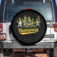 Cool Bananas Squad Playing Baseball Graphic Spare Tire Cover for Sports Fans Entertainment