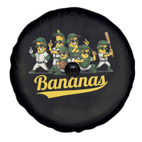 Cool Bananas Squad Playing Baseball Graphic Spare Tire Cover for Sports Fans Entertainment