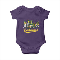 Cool Bananas Squad Playing Baseball Graphic Baby Onesie for Sports Fans Entertainment