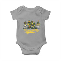 Cool Bananas Squad Playing Baseball Graphic Baby Onesie for Sports Fans Entertainment