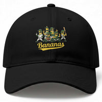 Cool Bananas Squad Playing Baseball Graphic Baseball Cap for Sports Fans Entertainment