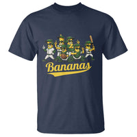 Cool Bananas Squad Playing Baseball Graphic T Shirt for Sports Fans Entertainment