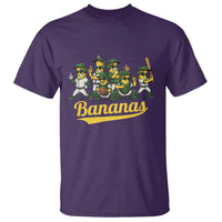 Cool Bananas Squad Playing Baseball Graphic T Shirt for Sports Fans Entertainment