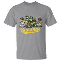 Cool Bananas Squad Playing Baseball Graphic T Shirt for Sports Fans Entertainment