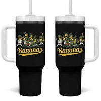 Cool Bananas Squad Playing Baseball Graphic Tumbler With Handle for Sports Fans Entertainment
