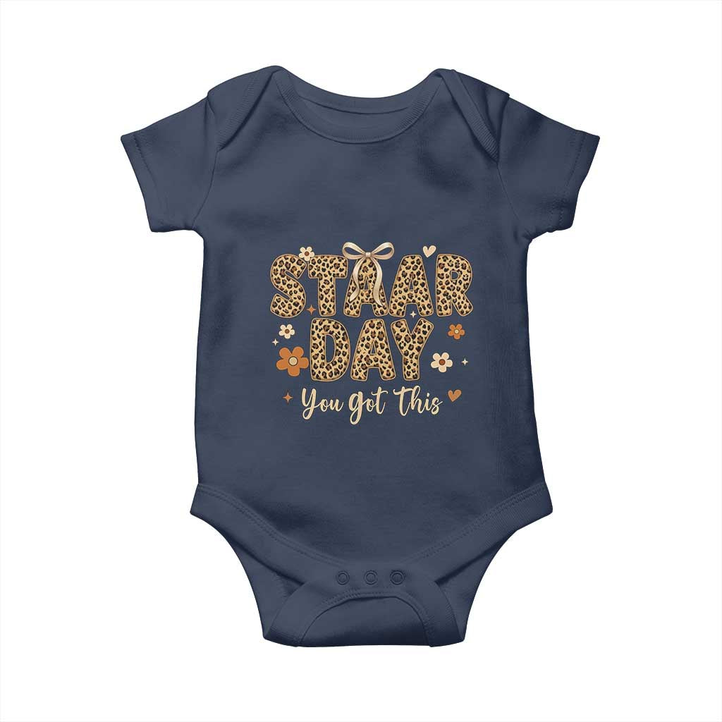 Groovy Leopard STAAR Day Baby Onesie You Got This Motivational Teacher Sayings