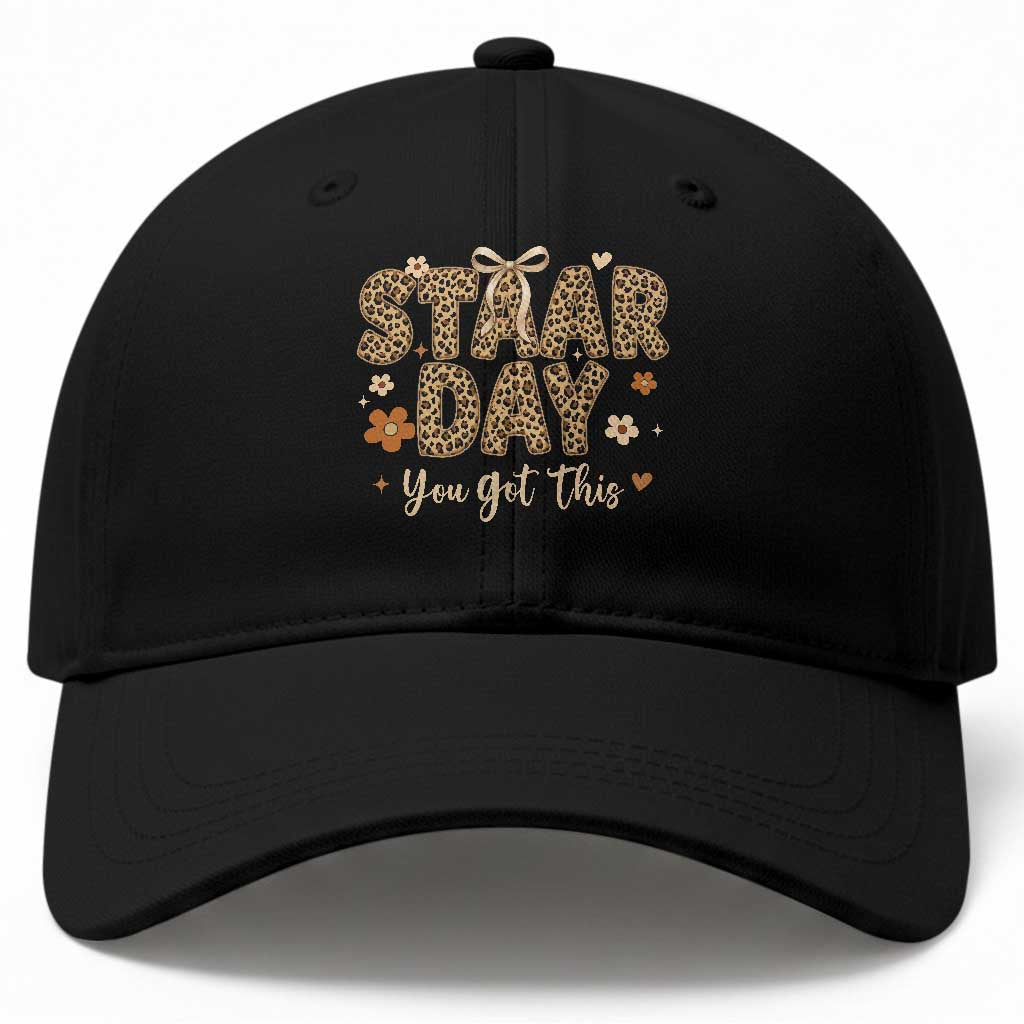 Groovy Leopard STAAR Day Baseball Cap You Got This Motivational Teacher Sayings