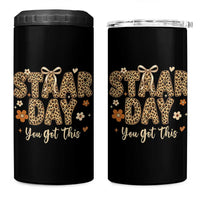 Groovy Leopard STAAR Day 4 in 1 Can Cooler Tumbler You Got This Motivational Teacher Sayings