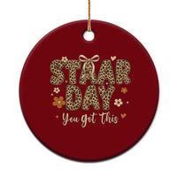 Groovy Leopard STAAR Day Ceramic Ornament You Got This Motivational Teacher Sayings