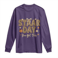 Groovy Leopard STAAR Day Long Sleeve Shirt You Got This Motivational Teacher Sayings