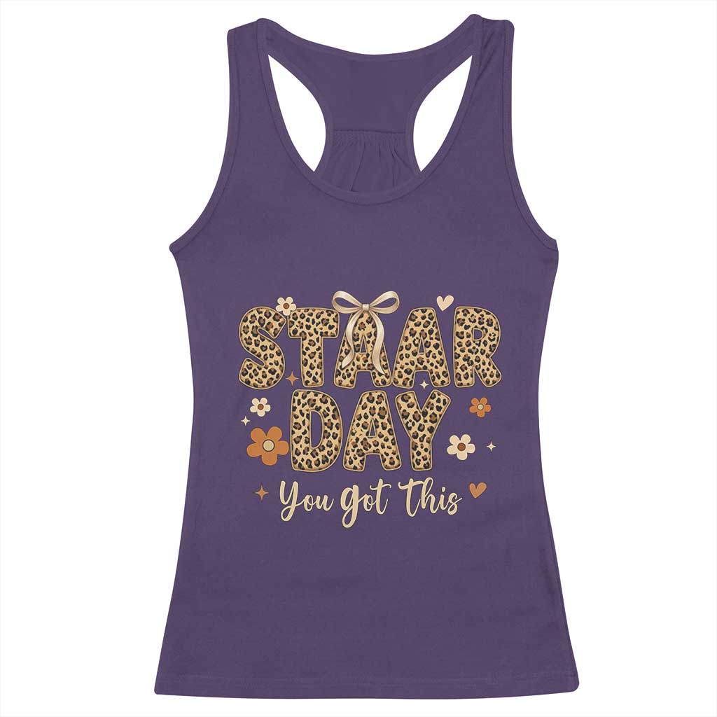 Groovy Leopard STAAR Day Racerback Tank Top You Got This Motivational Teacher Sayings