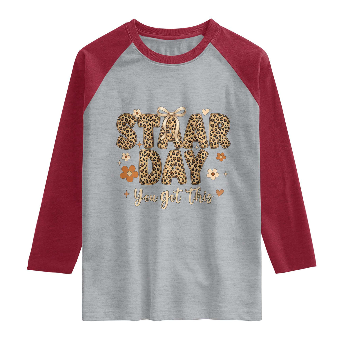 Groovy Leopard STAAR Day Raglan Shirt You Got This Motivational Teacher Sayings