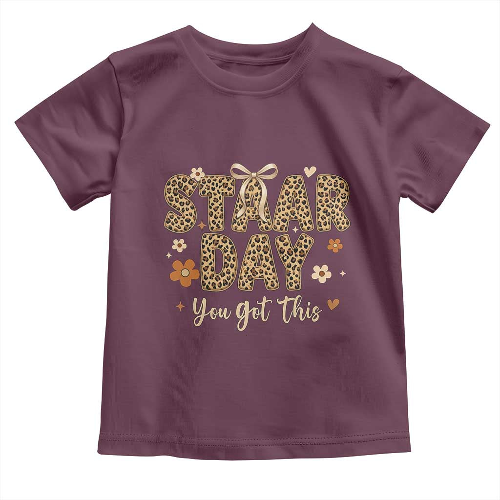 Groovy Leopard STAAR Day Toddler T Shirt You Got This Motivational Teacher Sayings