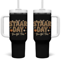 Groovy Leopard STAAR Day Tumbler With Handle You Got This Motivational Teacher Sayings