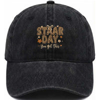 Groovy Leopard STAAR Day Washed Cotton Baseball Cap You Got This Motivational Teacher Sayings