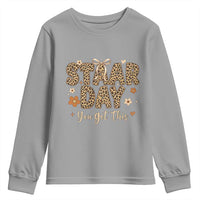 Groovy Leopard STAAR Day Youth Sweatshirt You Got This Motivational Teacher Sayings