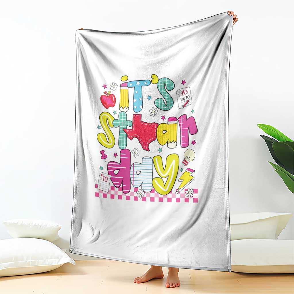 Groovy Texas STAAR Day Throw Blanket Don't Stress Do Your Best Teacher Student Motivation
