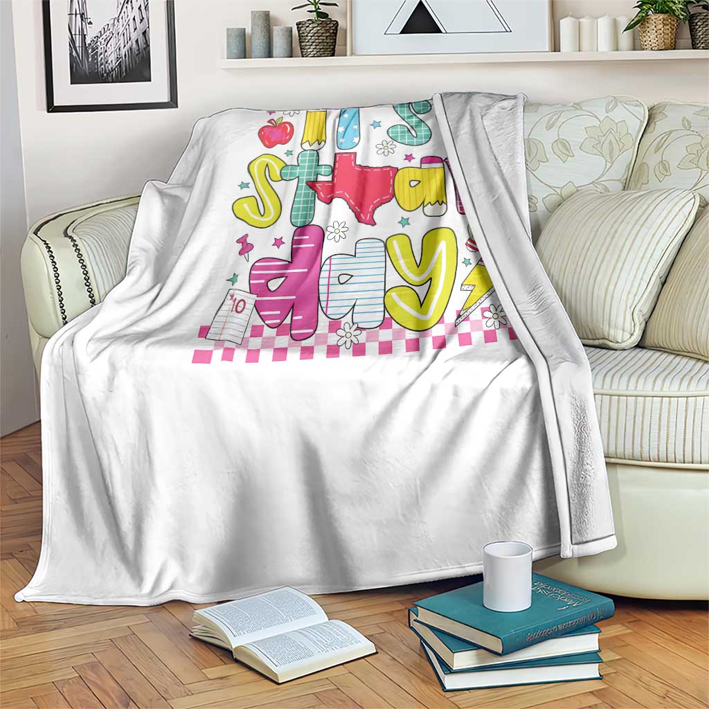Groovy Texas STAAR Day Throw Blanket Don't Stress Do Your Best Teacher Student Motivation
