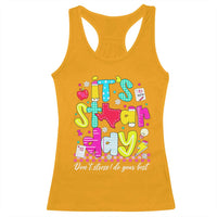 Groovy Texas STAAR Day Racerback Tank Top Don't Stress Do Your Best Teacher Student Motivation