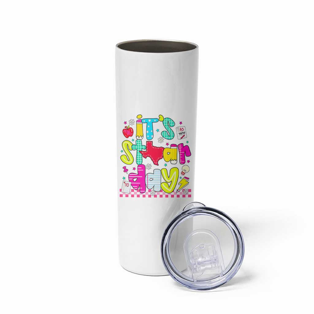 Groovy Texas STAAR Day Skinny Tumbler Don't Stress Do Your Best Teacher Student Motivation