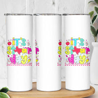 Groovy Texas STAAR Day Skinny Tumbler Don't Stress Do Your Best Teacher Student Motivation
