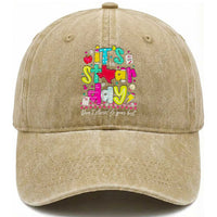 Groovy Texas STAAR Day Washed Cotton Baseball Cap Don't Stress Do Your Best Teacher Student Motivation