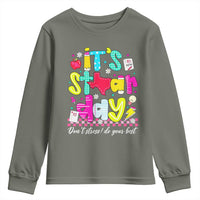 Groovy Texas STAAR Day Youth Sweatshirt Don't Stress Do Your Best Teacher Student Motivation