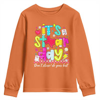 Groovy Texas STAAR Day Youth Sweatshirt Don't Stress Do Your Best Teacher Student Motivation