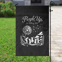 Purple Up For Military Kids Dandelion Inspirational Garden Flag Month of the Military Child Awareness Brat Support