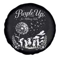 Purple Up For Military Kids Dandelion Inspirational Spare Tire Cover Month of the Military Child Awareness Brat Support