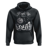 Purple Up For Military Kids Dandelion Inspirational Hoodie Month of the Military Child Awareness Brat Support