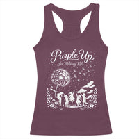 Purple Up For Military Kids Dandelion Inspirational Racerback Tank Top Month of the Military Child Awareness Brat Support