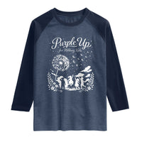 Purple Up For Military Kids Dandelion Inspirational Raglan Shirt Month of the Military Child Awareness Brat Support