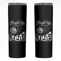 Purple Up For Military Kids Dandelion Inspirational Skinny Tumbler Month of the Military Child Awareness Brat Support
