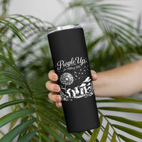 Purple Up For Military Kids Dandelion Inspirational Skinny Tumbler Month of the Military Child Awareness Brat Support