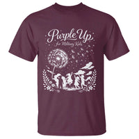 Purple Up For Military Kids Dandelion Inspirational T Shirt Month of the Military Child Awareness Brat Support