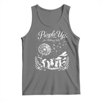 Purple Up For Military Kids Dandelion Inspirational Tank Top Month of the Military Child Awareness Brat Support
